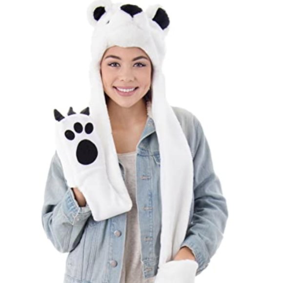 Multi-Functional Animal Hat, Scarf, & Mitten Combo - Picture 8 of 9